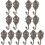 14Pièces Support Mural Rideaux Zinc Rose Décor 5