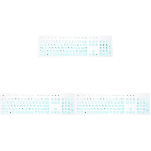 3Pièces Protections Clavier Silicone Vert Étanche Compatible 1