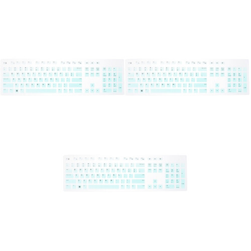 3Pièces Protections Clavier Silicone Vert Étanche Compatible 2