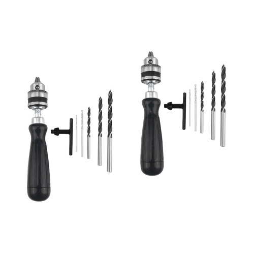 14Pièces Tournevis Perceuse Bois Manuelle ABS Forets Avec Clé 2