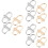 12Pièces Accessoires Boucles Métal Pour Sac Réglable 5
