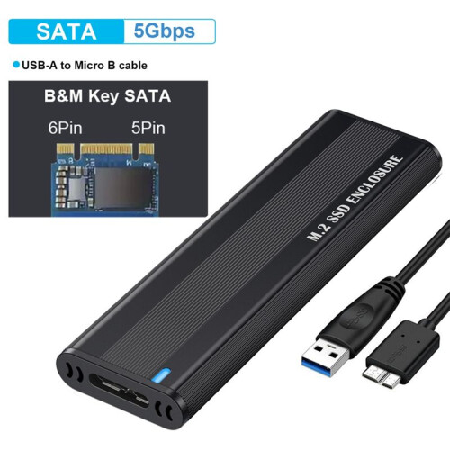 M2 SSD Case NGFF 5Gbps  Protocol M.2 to USB 3.1 Gen1 SSD Adapter for NGFF  SSD Disk Box M.2 SSD Case 1