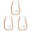 3Pièces Porte-Serviettes Mural Khaki Déco Maison 3
