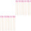 100Pièces Bâtonnets Ponçage Bois Plastique Double Face Rosés 2