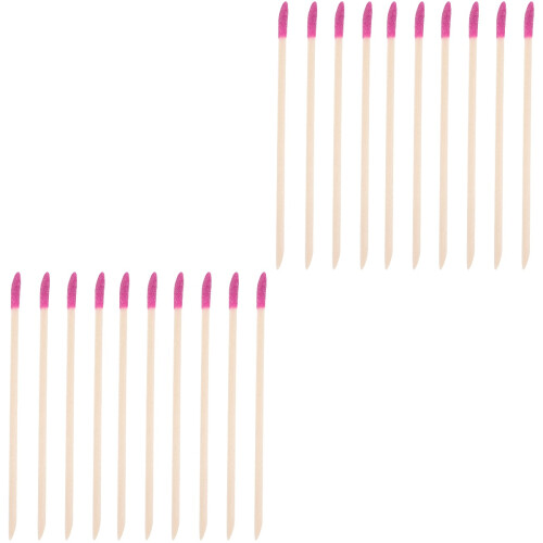 100Pièces Bâtonnets Ponçage Bois Plastique Double Face Rosés 1
