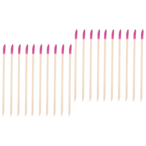 100Pièces Bâtonnets Ponçage Bois Plastique Double Face Rosés 2