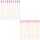 100Pièces Bâtonnets Ponçage Bois Plastique Double Face Rosés 5