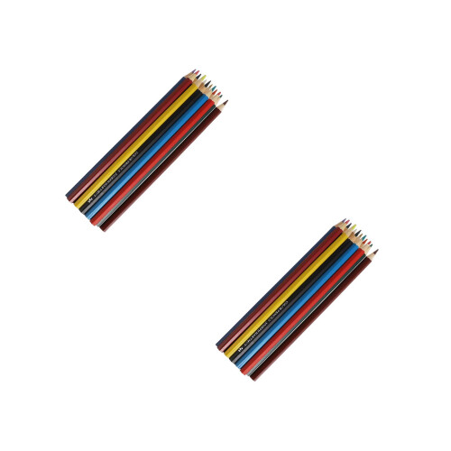 2Pièces Crayons De Couleur Bois Assortis Pour Enfants 1