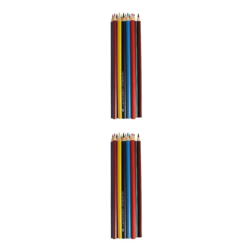2Pièces Crayons De Couleur Bois Assortis Pour Enfants 2