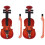 2Pièces Mini Violons Simulation Marron Décoration Maison De 2