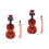 2Pièces Mini Violons Simulation Marron Décoration Maison De 3