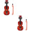 2Pièces Mini Violons Simulation Marron Décoration Maison De 5