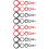 48Pièces Stickers Cercle Noir Rouge Décor DIY 4