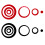 48Pièces Stickers Cercle Noir Rouge Décor DIY 8