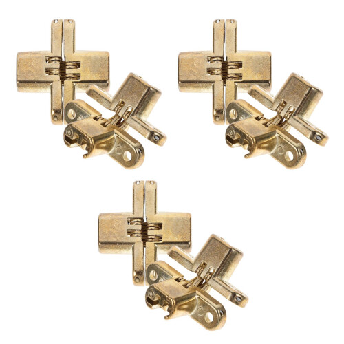 6Pièces Charnières Cachées Métal Silence Usage Durable 1