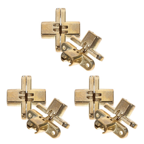 6Pièces Charnières Cachées Métal Silence Usage Durable 2