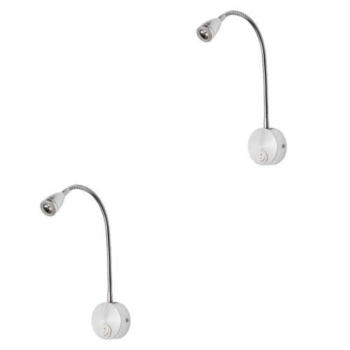 2Pièces Lampe Murale À Col De Cygne Aluminium Pour Lecture 1