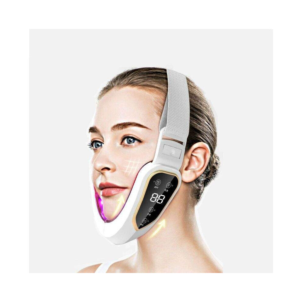 Goplushtoy Face Lifting Machine Facial Lifting Massager V Face Slimming Beauty Instrument White