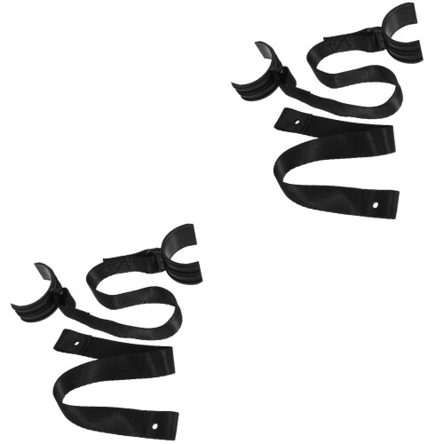 2Ensembles Sangles De Remorquage En Nylon Noir Pour Secours 1