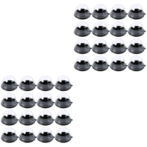 400Pièces Boîtes À En Noir Couvercle Transparent 1