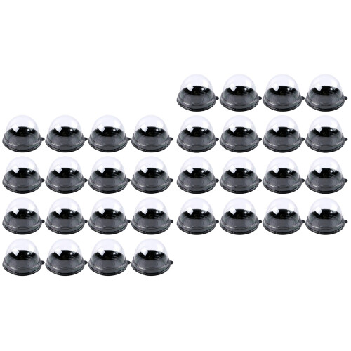 400Pièces Boîtes À En Noir Couvercle Transparent 2