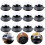 400Pièces Boîtes À En Noir Couvercle Transparent 7