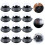400Pièces Boîtes À En Noir Couvercle Transparent 8