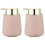 2Pièces Distributeur De Lotion Rose Push Type Réutilisable Pour 2
