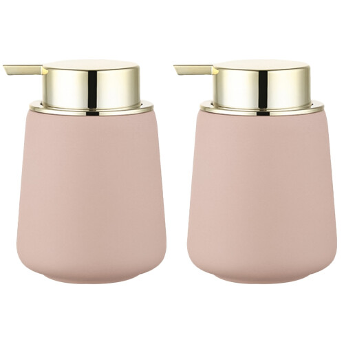 2Pièces Distributeur De Lotion Rose Push Type Réutilisable Pour 1