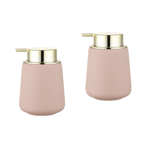 2Pièces Distributeur De Lotion Rose Push Type Réutilisable Pour 2