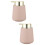 2Pièces Distributeur De Lotion Rose Push Type Réutilisable Pour 6