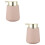 2Pièces Distributeur De Lotion Rose Push Type Réutilisable Pour 5