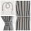 Set mit 2 Gardinenhaltern, gewebte Vorhanghalter Grey 1