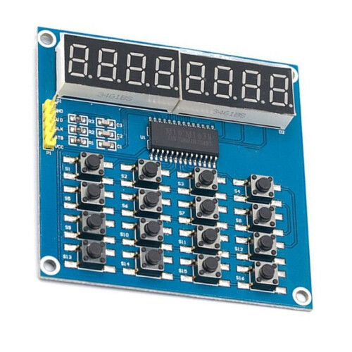 TM1650 Four Digit Digital Tube Module 28 Keys IIC Interface Two-Wire Drive Matrix Keyboard 28 Keys 1