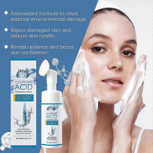 Gentle Hyaluronic Acid Cleansing Foam - Deep Hydrating Facial Cleanser for Sensitive Skin, Removes Dirt & Oil, Prevents Pores & Wrinkles, 100ml