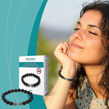 Men's Volcanic Stone Aromatherapy Bracelet for Stress Relief & Smoking Cessation