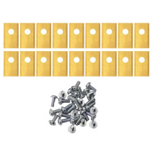 Kit de 18 Lames de Coupe en Acier Inoxydable pour Tondeuse Robot pour , avec Vis de Rechange