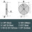 8inch Spreader Spinner Disk Replacement 3013824 for ATVS15A UTVS16 with Set Screw 6
