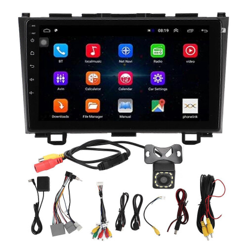 Sistema GPS Android 11 per CRV 2007-2011 con schermo touch da 9 pollici