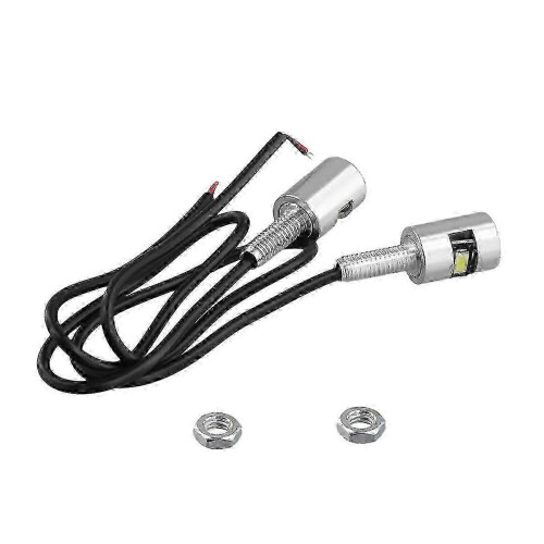Waterproof License Plate Light for Motorcycle, 12V Universal LED Pair