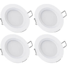 Confezione da 4 faretti a incasso da 12V per soffitto, luci a LED in alluminio per camper e barche
