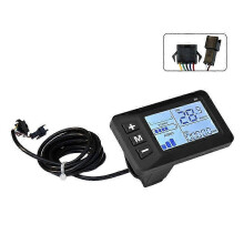 Display LCD G51 Mini per bici elettrica 24V-48V con connettore SM e luci, cavo per accessori per bici elettrica.