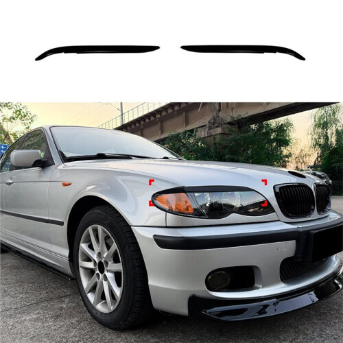 Headlight Eyebrow Cover Decoration for  3 Series E46 1998‑2004 Front Light Eyebrow Trim Accessories 1