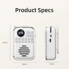 FM Radio HD Display Digital Radios Recevier Wireless  Speaker Voice Recorder Rechargeable TF Card Playe B
