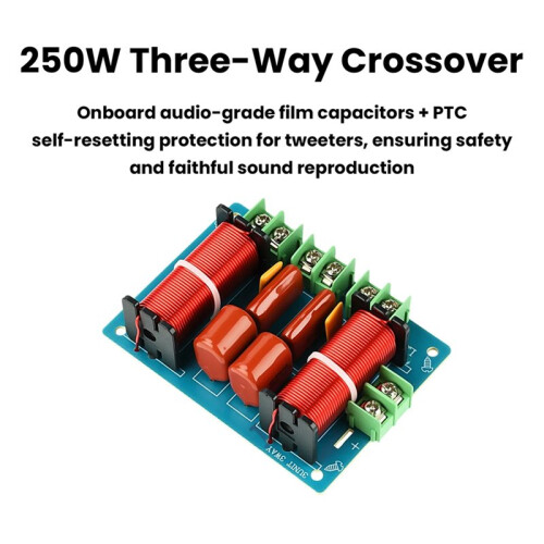 New 250W HiFi Audio Frequency Divider Three-Way Crossover Module for KTV Stage Speaker Modification - 2 High 1 Low