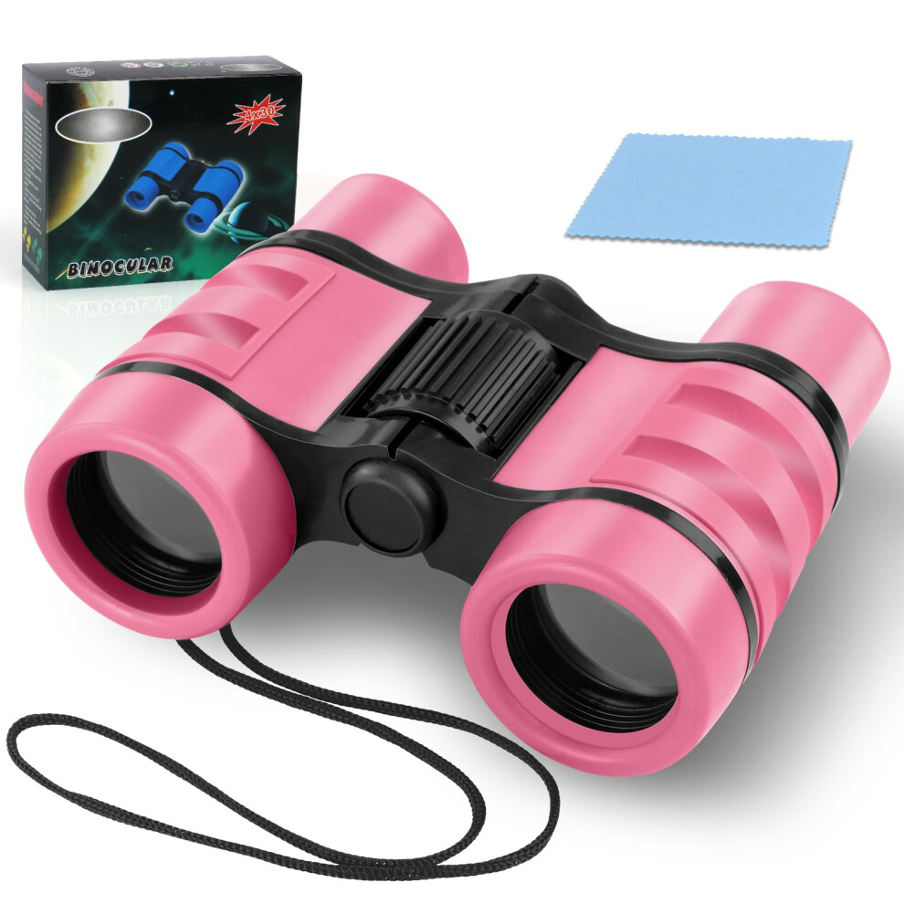 Osdue Kids Telescope Outdoor Toys, 4X30 High Resolution Binoculars For Kids' Educational Learning & Sports, Gifts For Age 3-12 Boys & Girls (Pink) Pink 5008699848472