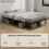 Homcom (L) HOMCOM Bed Frame, Metal Platform Bed Frame with 28 Wood Slats 5