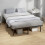 Homcom (L) HOMCOM Bed Frame, Metal Platform Bed Frame with 28 Wood Slats 8