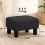Homcom (Black) HOMCOM Chic Linen Fabric Foot Stool Ottoman Cube with Legs 3