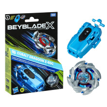 Beyblade X Cobalt Dragoon 2-60C Deluxe Left-Spin String Launcher Set